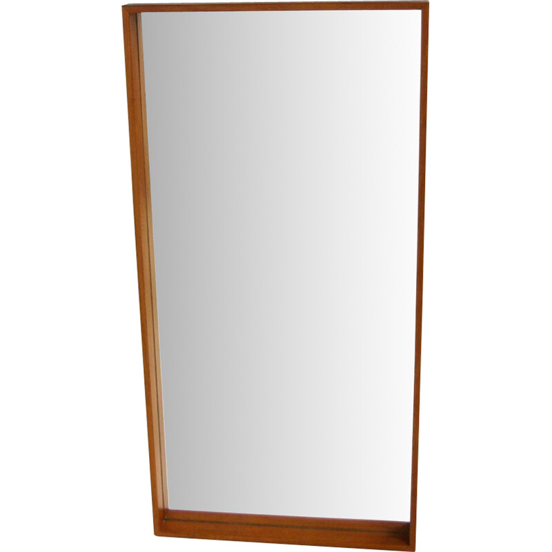 Scandinavian vintage teak mirror by Fröseke, Sweden 1960