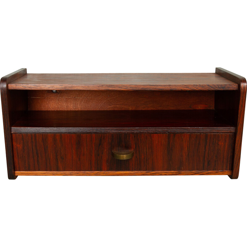 Vintage floating shelf in rosewood, Denmark 1960