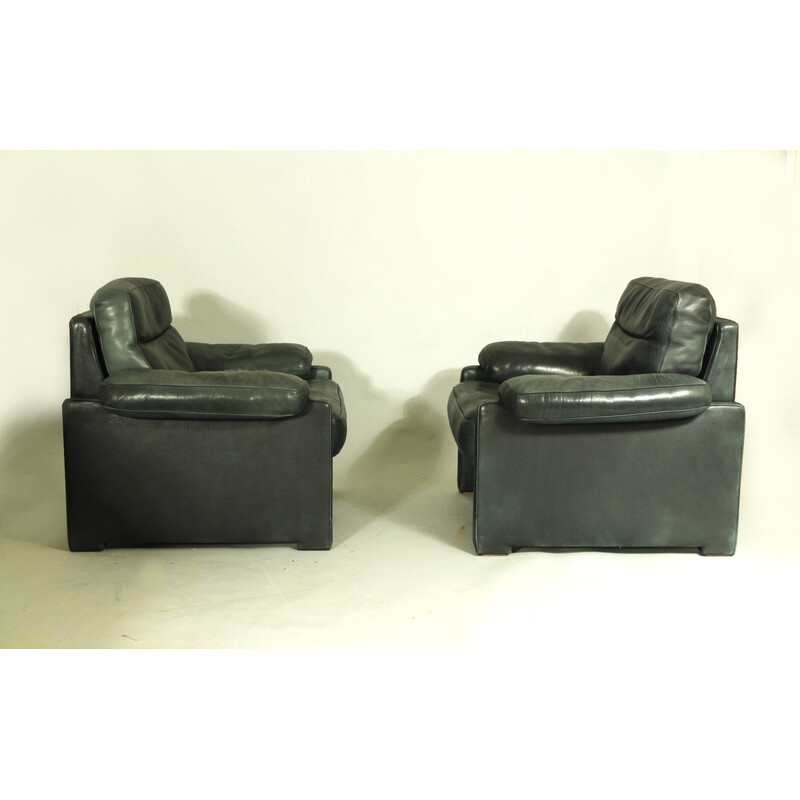 Pair of vintage leather Ds70 armchairs by de Sede, 1970