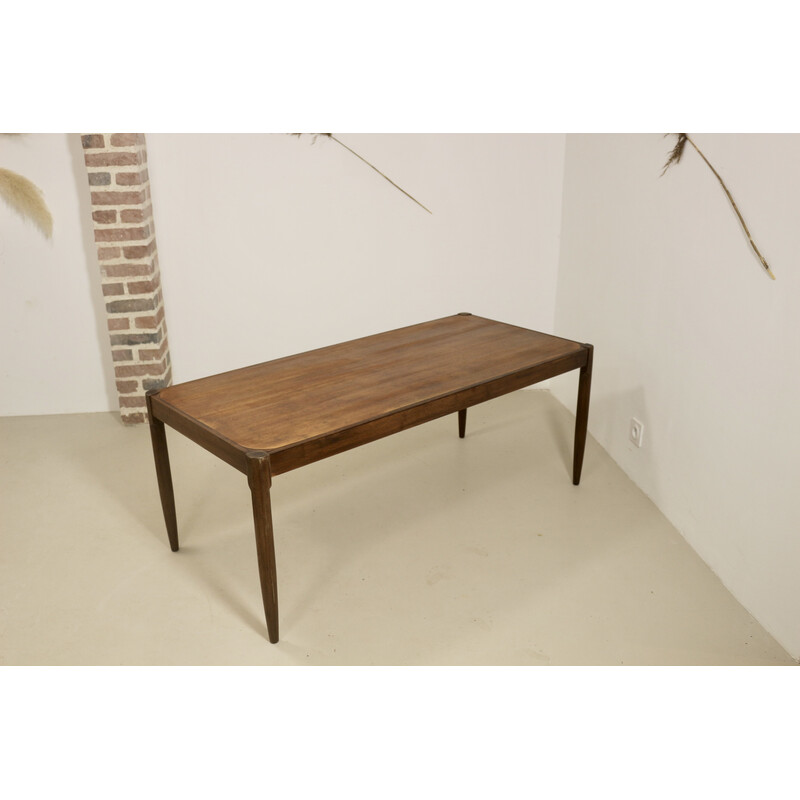 Mesa de café escandinava de teca, 1960