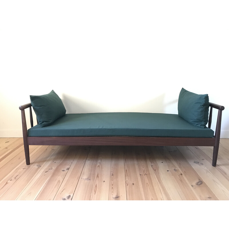 Lit de repos scandinave vintage en teck, 1950