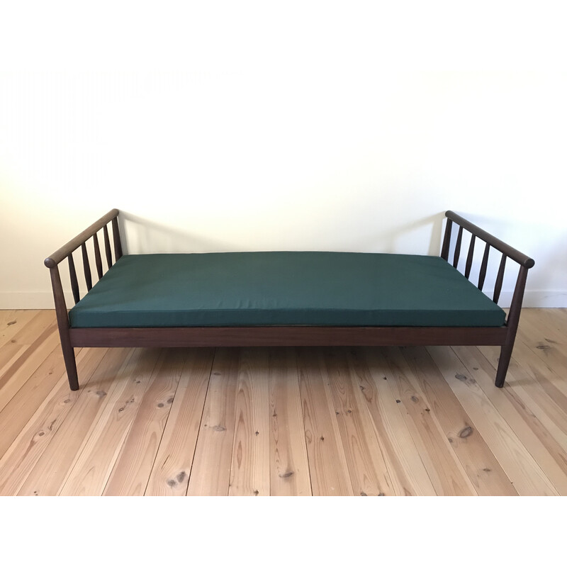 Lit de repos scandinave vintage en teck, 1950