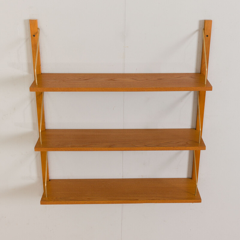 Danish vintage wall unit in oakwood