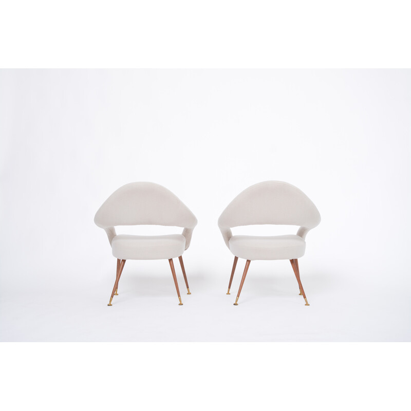 Pair of Italian vintage armchairs model Du 55 P by Gastone Rinaldi