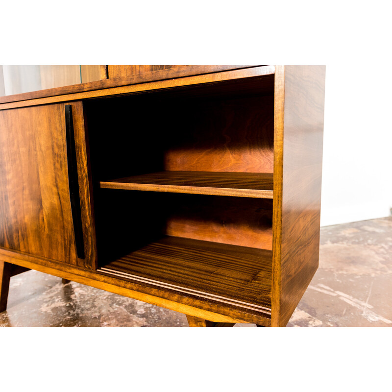 Vintage 1/12 Share Tweet Pinterest walnut display cabinet by Słupskie Fabryki Mebli, 1960s