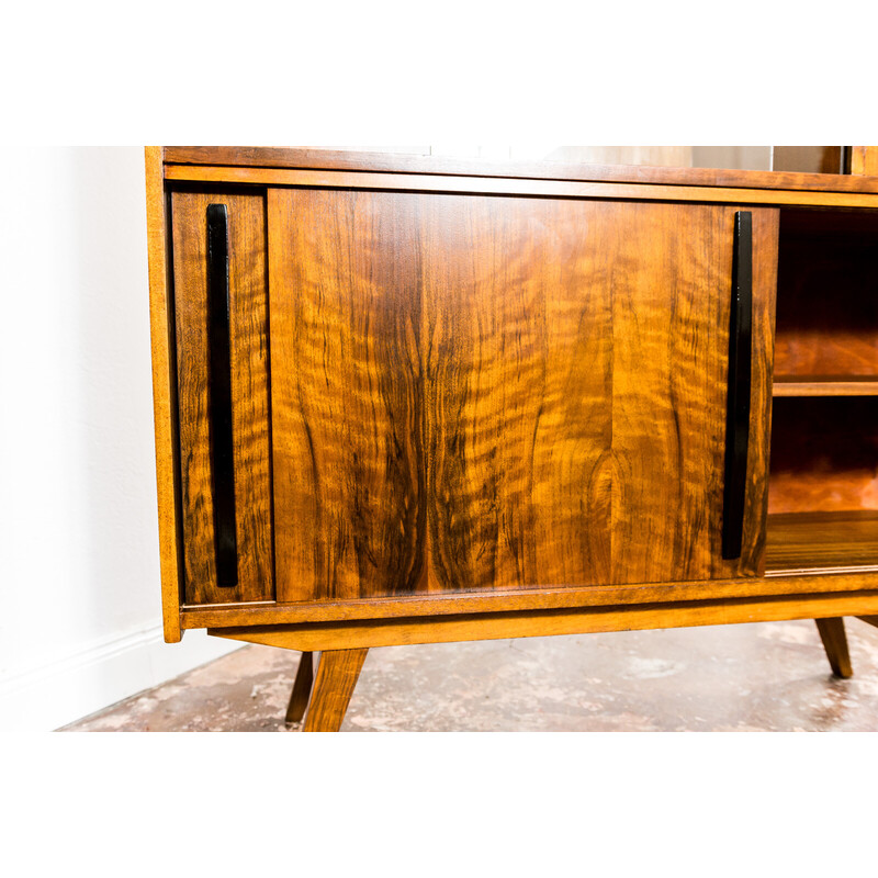 Vintage 1/12 Share Tweet Pinterest walnut display cabinet by Słupskie Fabryki Mebli, 1960s