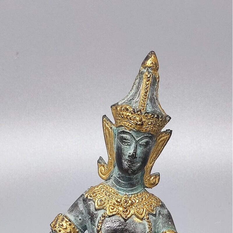Statua decorativa orientale d'epoca, divinità tailandese, anni '40