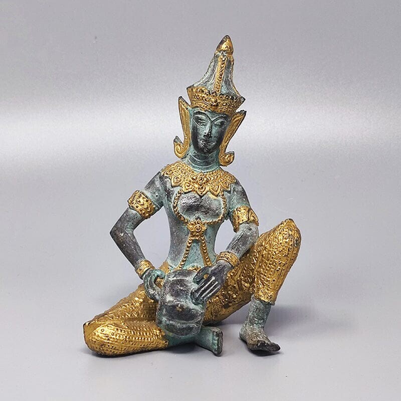 Vintage orientalische dekorative Statue Thai-Gottheit, 1940er Jahre
