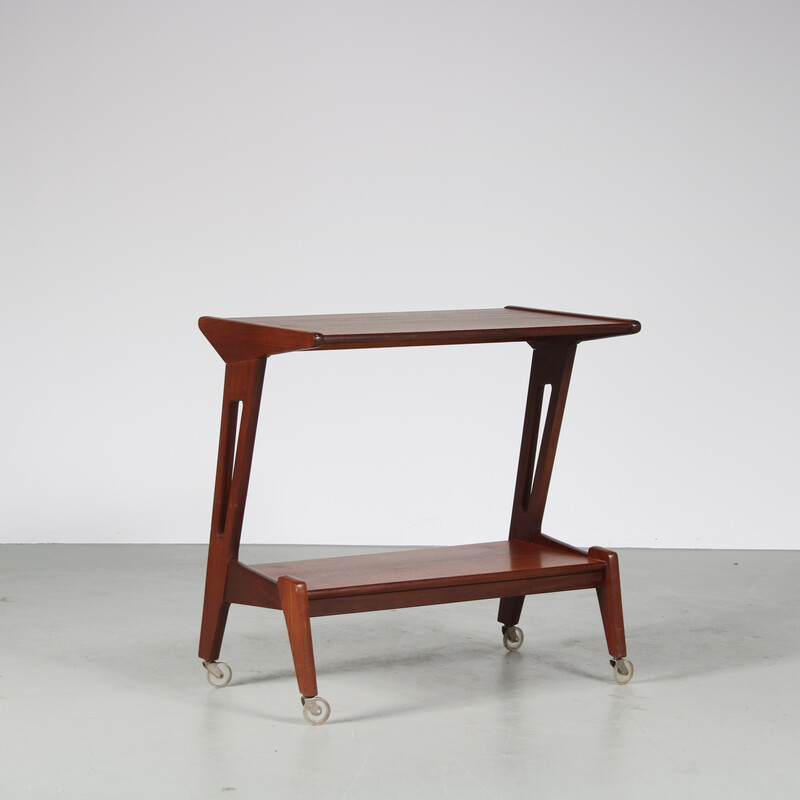 Vintage teak side table, Netherlands 1950