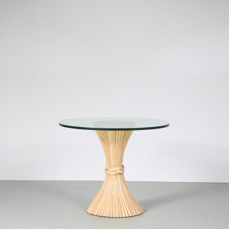 Vintage side table by McGuire, 1970