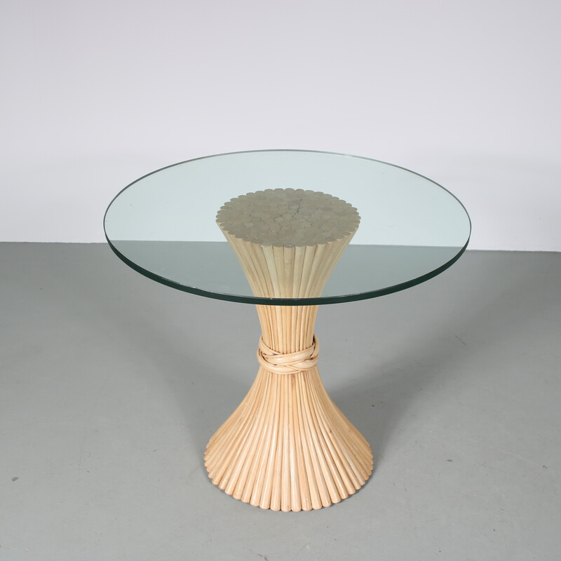 Vintage side table by McGuire, 1970