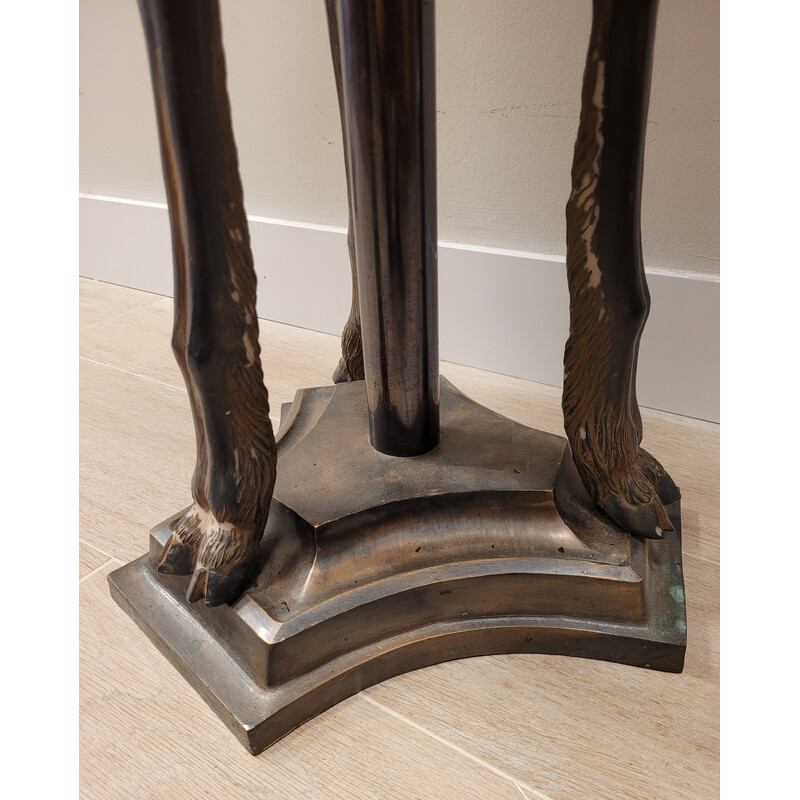 Vintage bronze and marble candlestick, Italy