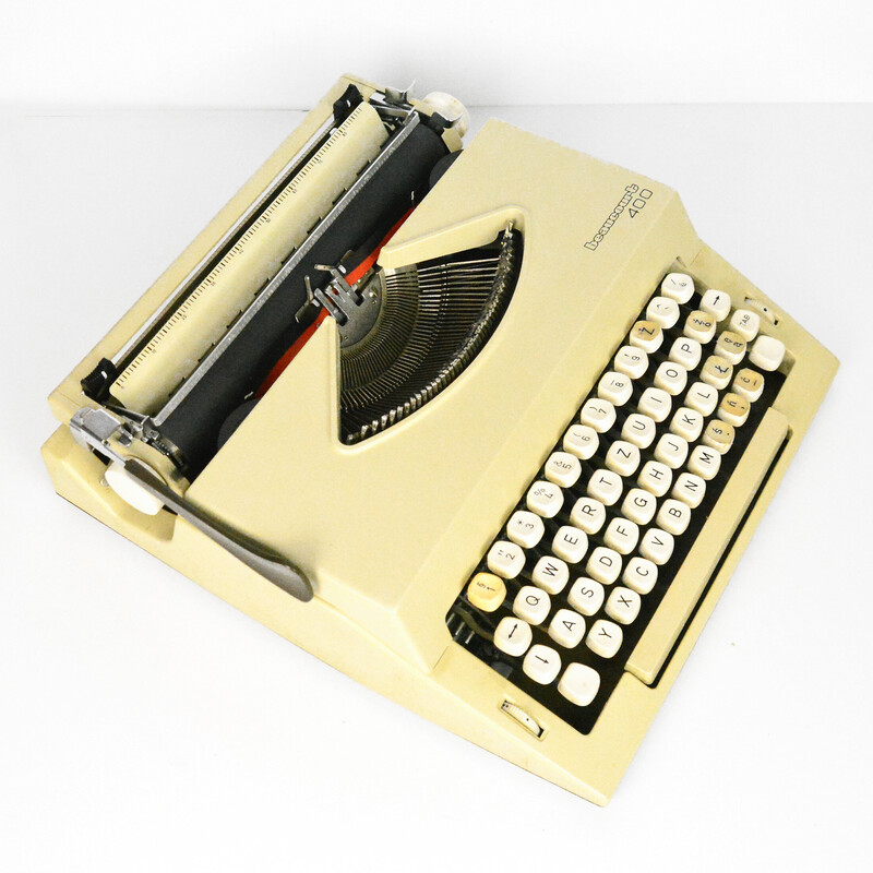 Macchina da scrivere vintage a valigetta Beaucourt 400, Germania anni '80