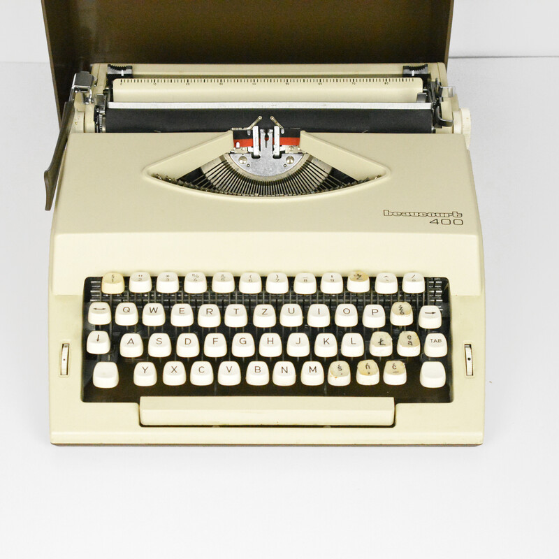 Macchina da scrivere vintage a valigetta Beaucourt 400, Germania anni '80