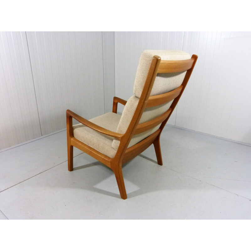 Vintage Senator fauteuil met hoge rugleuning van Ole Wansher voor Poul Jeppesen, Denemarken 1960