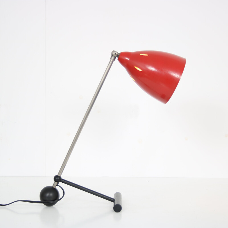 Lámpara de escritorio holandesa regulable vintage, años 50