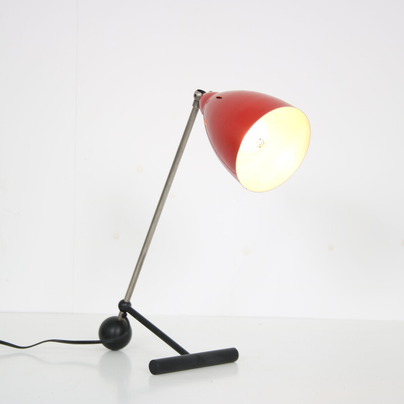 Lámpara de escritorio holandesa regulable vintage, años 50