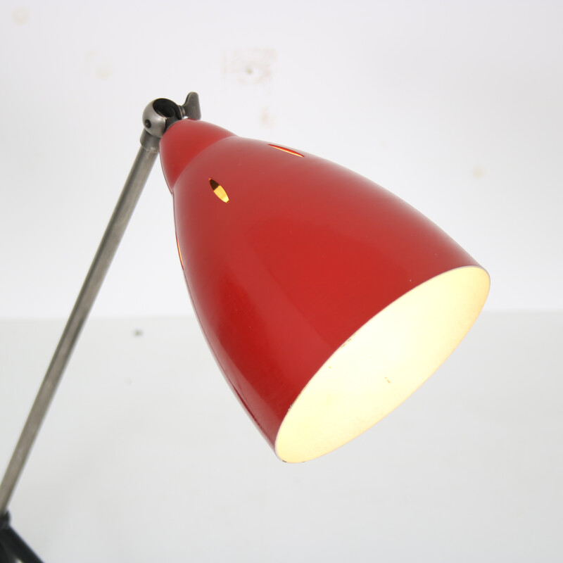 Vintage verstelbare Nederlandse bureaulamp, 1950