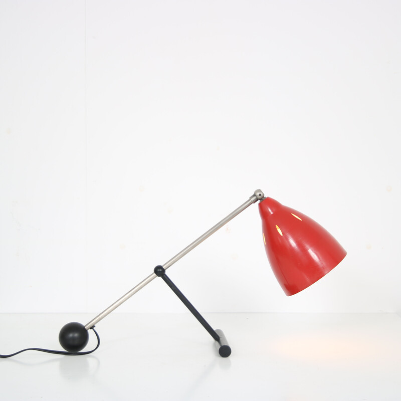 Vintage verstelbare Nederlandse bureaulamp, 1950