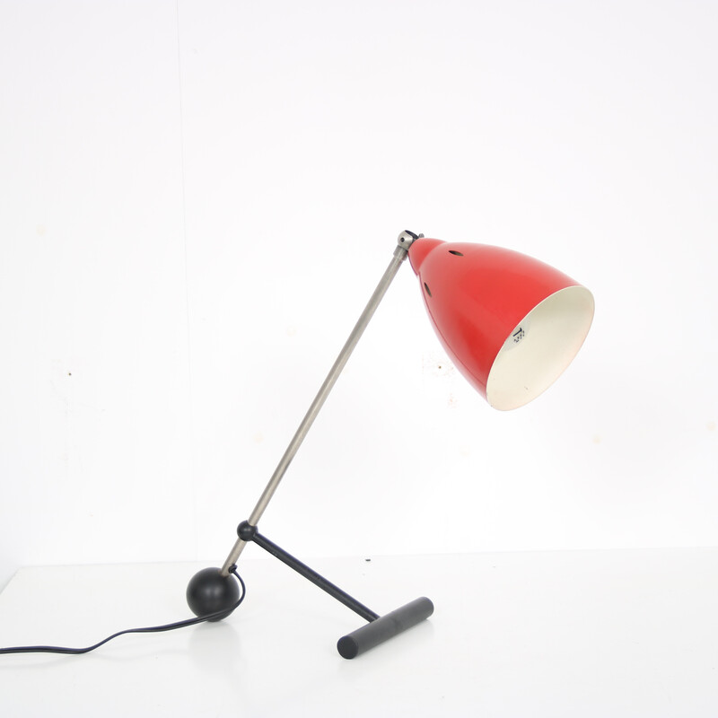 Vintage verstelbare Nederlandse bureaulamp, 1950