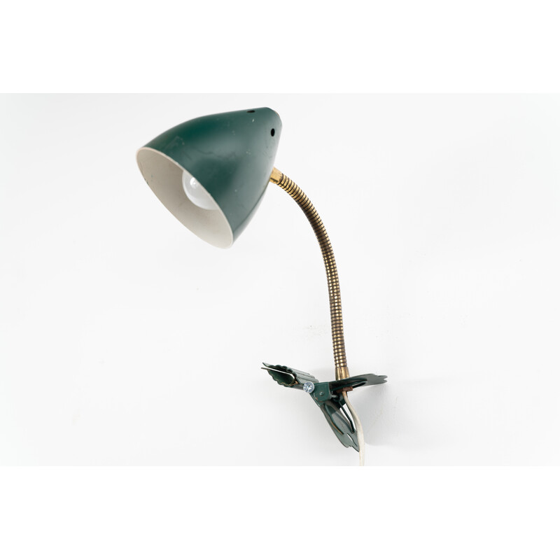 Vintage Ukkie I clamp lamp by H. Busquet for Hala Zeist