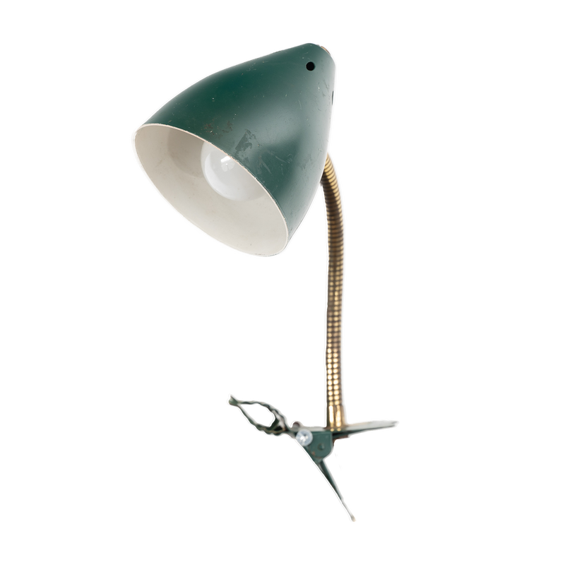 Vintage Ukkie I clamp lamp by H. Busquet for Hala Zeist