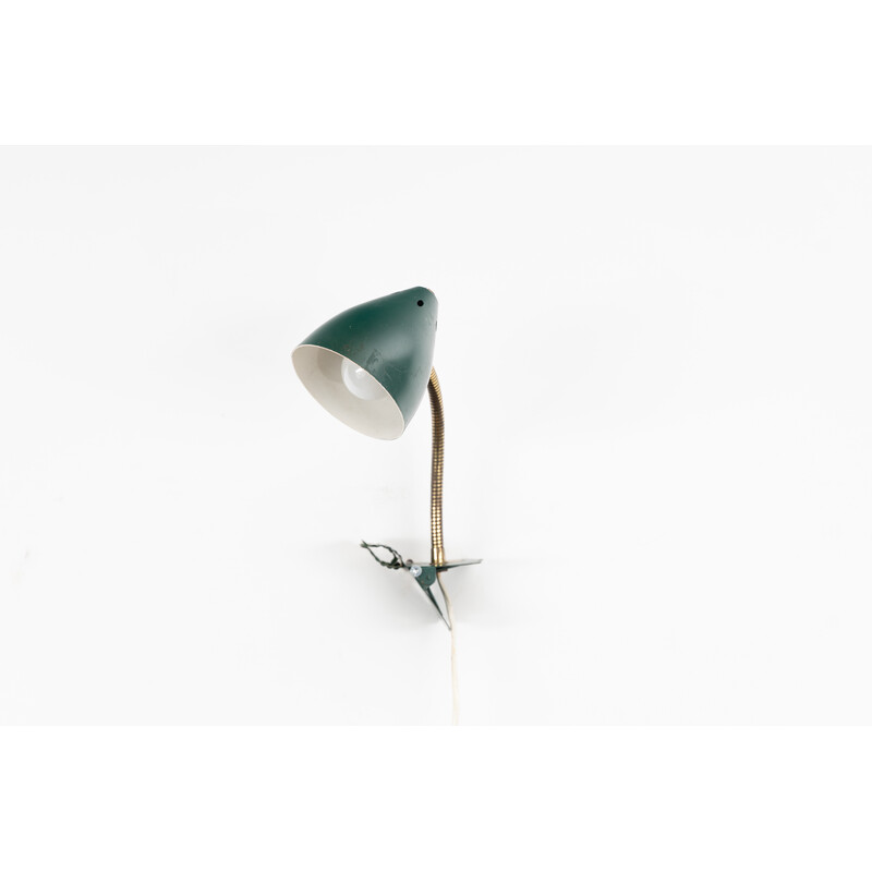 Vintage Ukkie I clamp lamp by H. Busquet for Hala Zeist