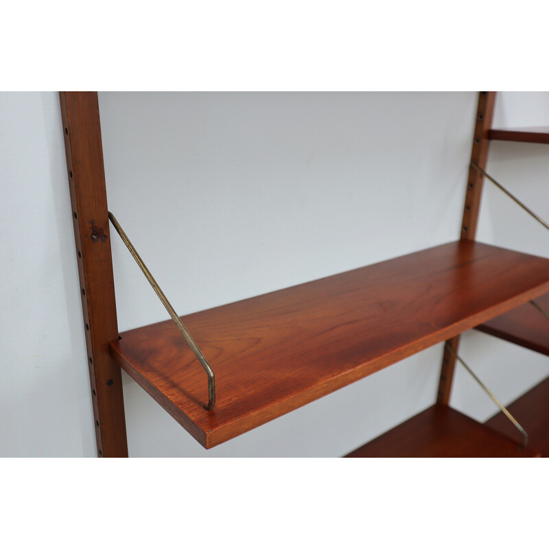 Vintage teak wall unit by Poul Cadovius, Denmark 1960s