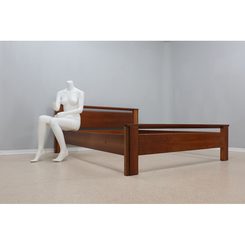 Vintage double bed by Giovanni Michelucci for Poltronova, 1970s