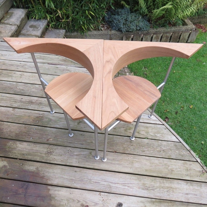 Vintage teak Atlantis garden set by Chung Myungchul for Lister Lutyens