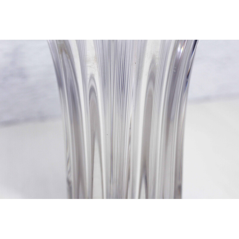 Vintage floriform crystal vase, 1970