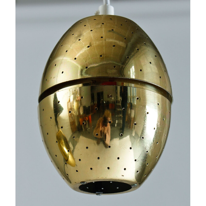 Swedish pendants in perforated brass by Hans-Agne Jakobsson - 1960s