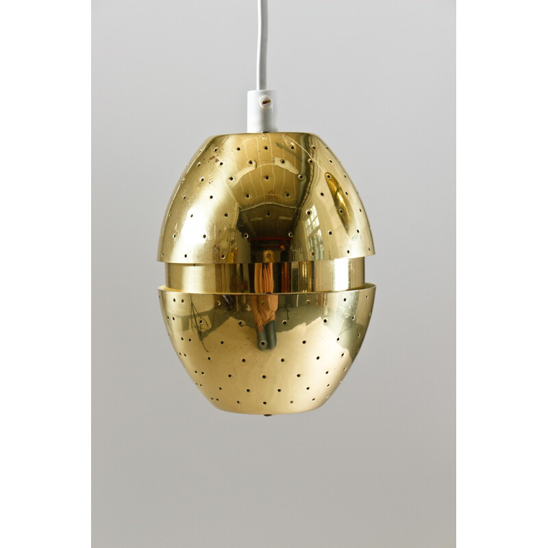 Swedish pendants in perforated brass by Hans-Agne Jakobsson - 1960s