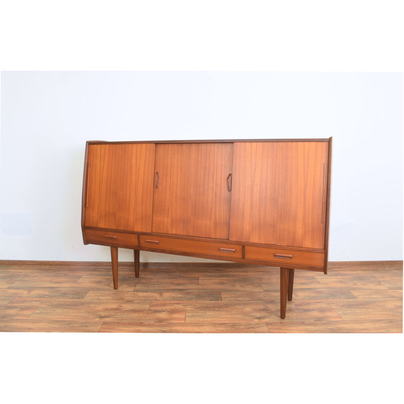 Mid-century Danish teak highboard, 1960s