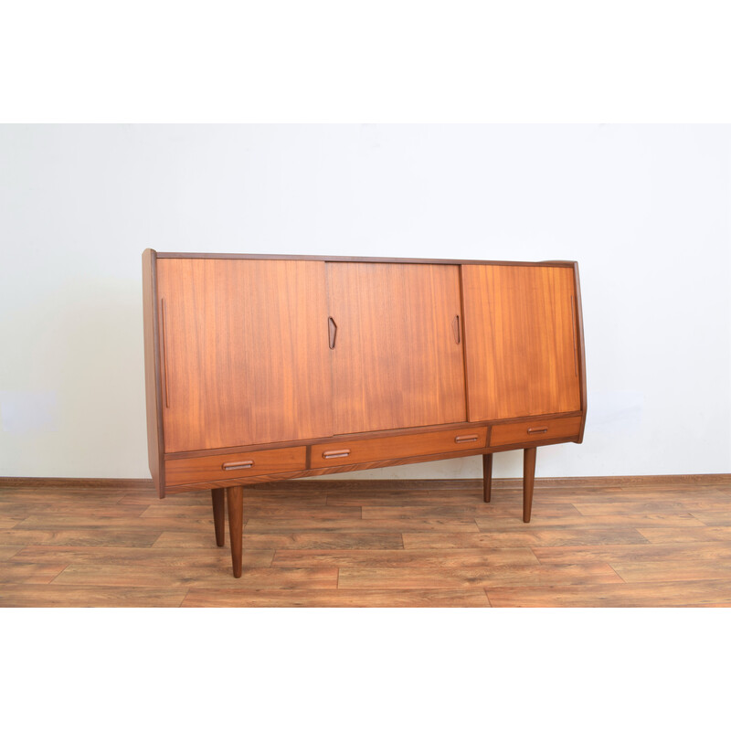 Credenza danese in teak della metà del secolo scorso, 1960