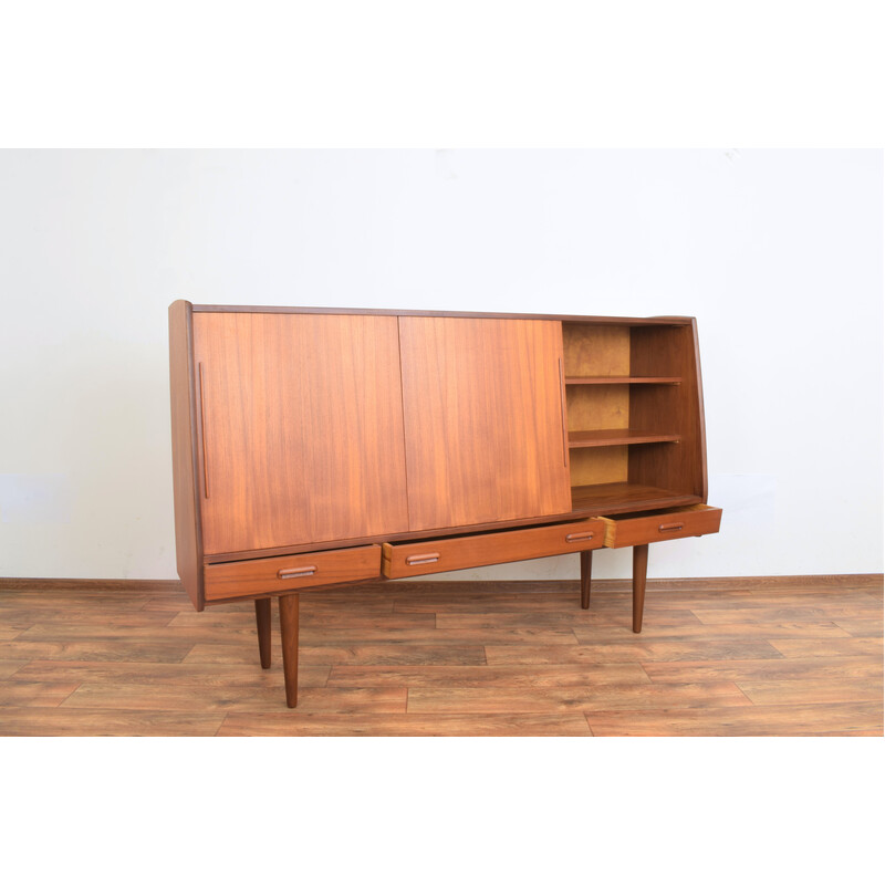 Mid-century Danish teak highboard, 1960s