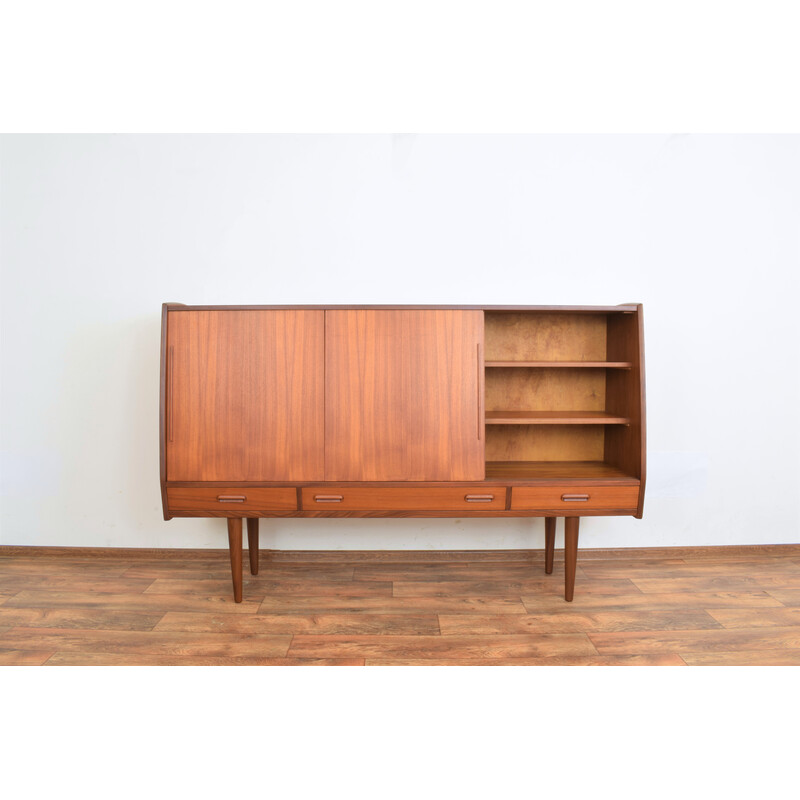 Mid-century Danish teak highboard, 1960s