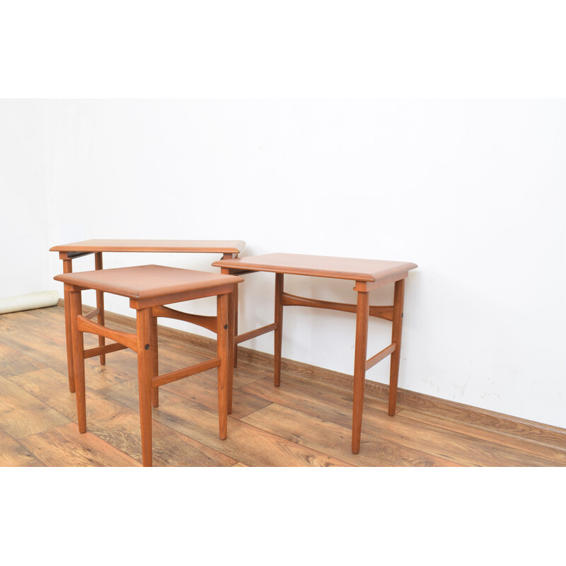 Mid-century Danish teak nesting tables, 1960s