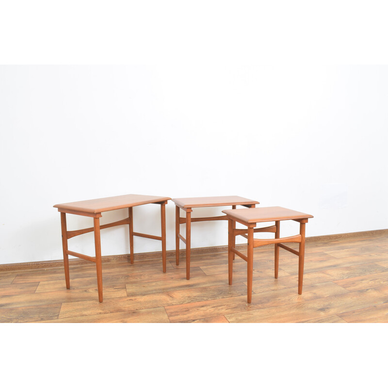 Mid-century Danish teak nesting tables, 1960s