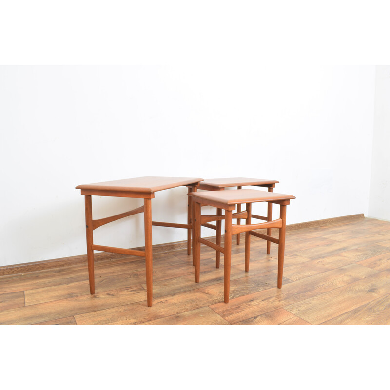 Mid-century Danish teak nesting tables, 1960s