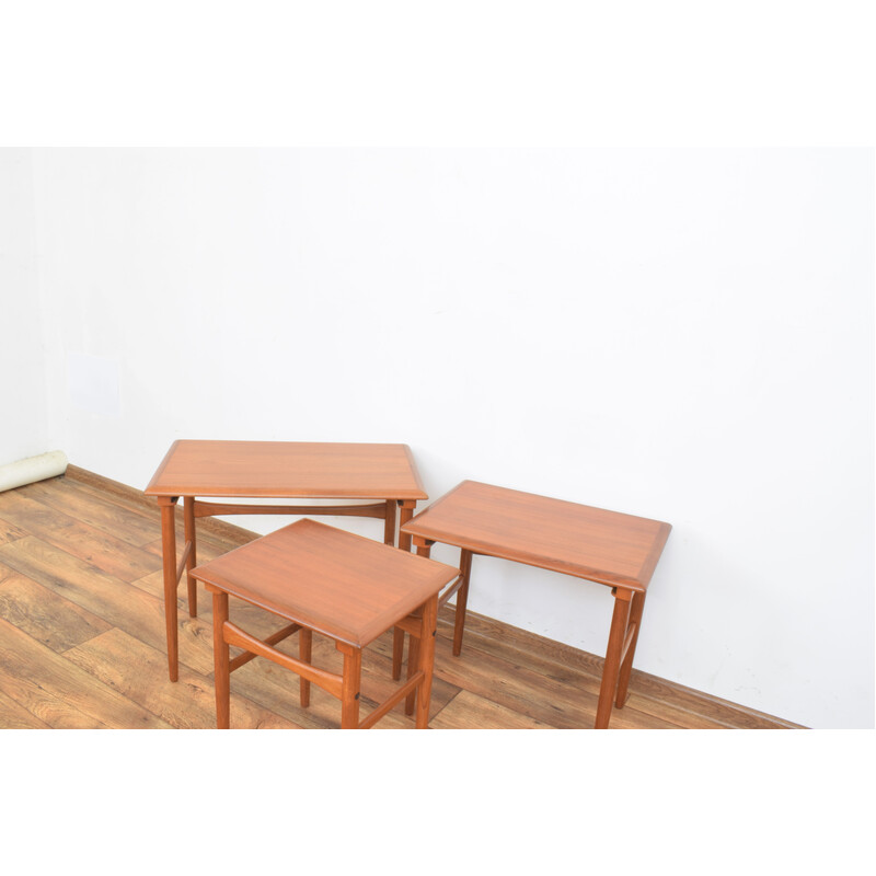 Mid-century Danish teak nesting tables, 1960s