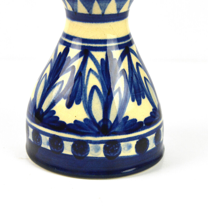 Vaso de cerâmica rústica vintage para Kll Karl Louis Lehmann, Alemanha 1950