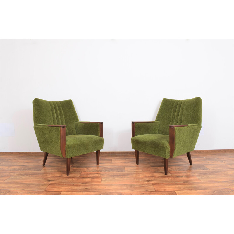 Pair of mid-century Danish teak armchairs, 1960s