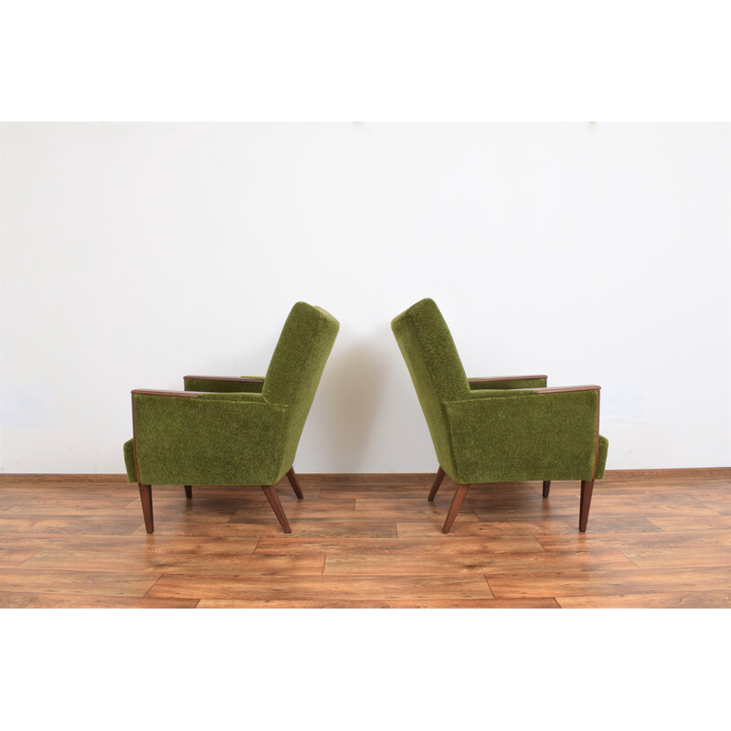 Pair of mid-century Danish teak armchairs, 1960s