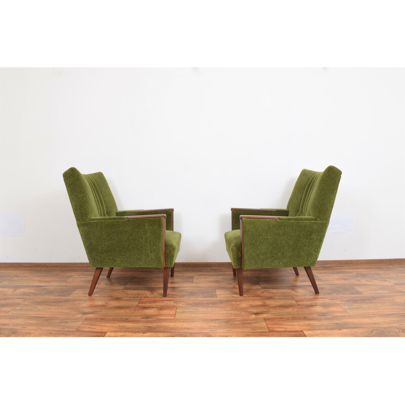 Pair of mid-century Danish teak armchairs, 1960s