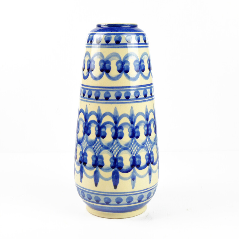 Vaso rustico d'epoca in ceramica per Kll Karl Louis Lehmann, Germania 1950