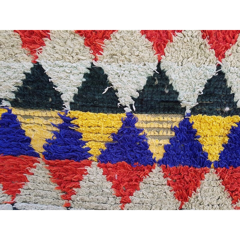 Vintage losange boucherouite carpet - 1990s