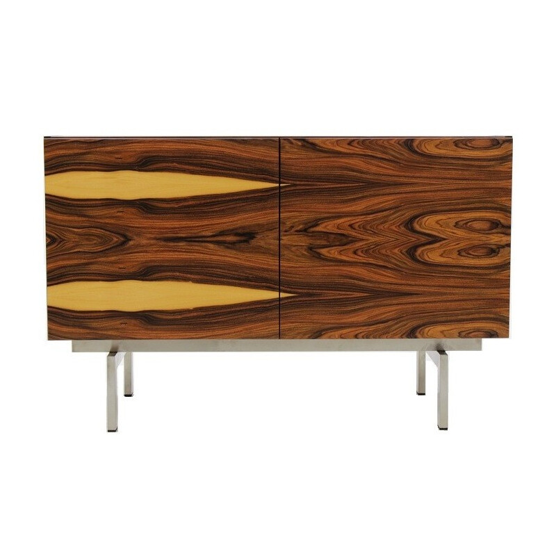 Rosewood sideboard with inox-steel base - 1960s