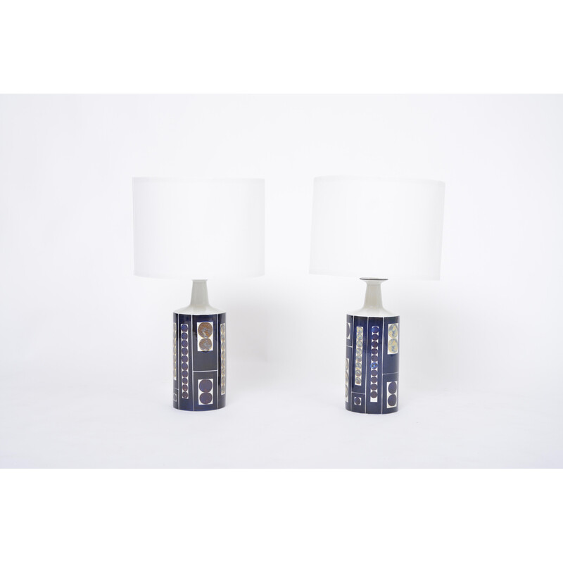 Pair of vintage Royal 7 table lamps by Ingelise Koefoed for Fog and Mørup