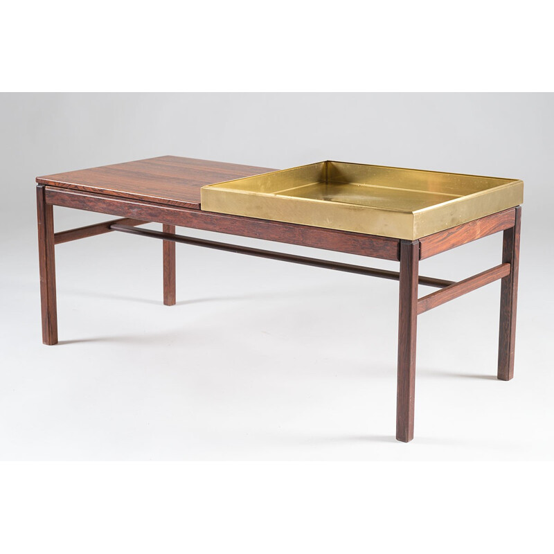 Vintage Scandinavian rosewood coffee table by Sven Engström and Gunnar Myrstrand, 1960